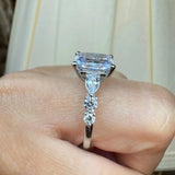 "Godiva" Radiant Cut 0.75 Carat Diamond Shoulder 9KT White Gold DSRC01 HEERA DIAMONDS