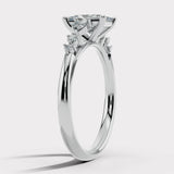 "Godiva" Radiant Cut 2 Carat Diamond Shoulder 9KT White Gold DSRC01