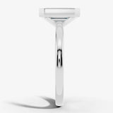 "Gracey" Solitaire Emerald Cut Bezel Diamond Engagement Ring HEERA DIAMONDS