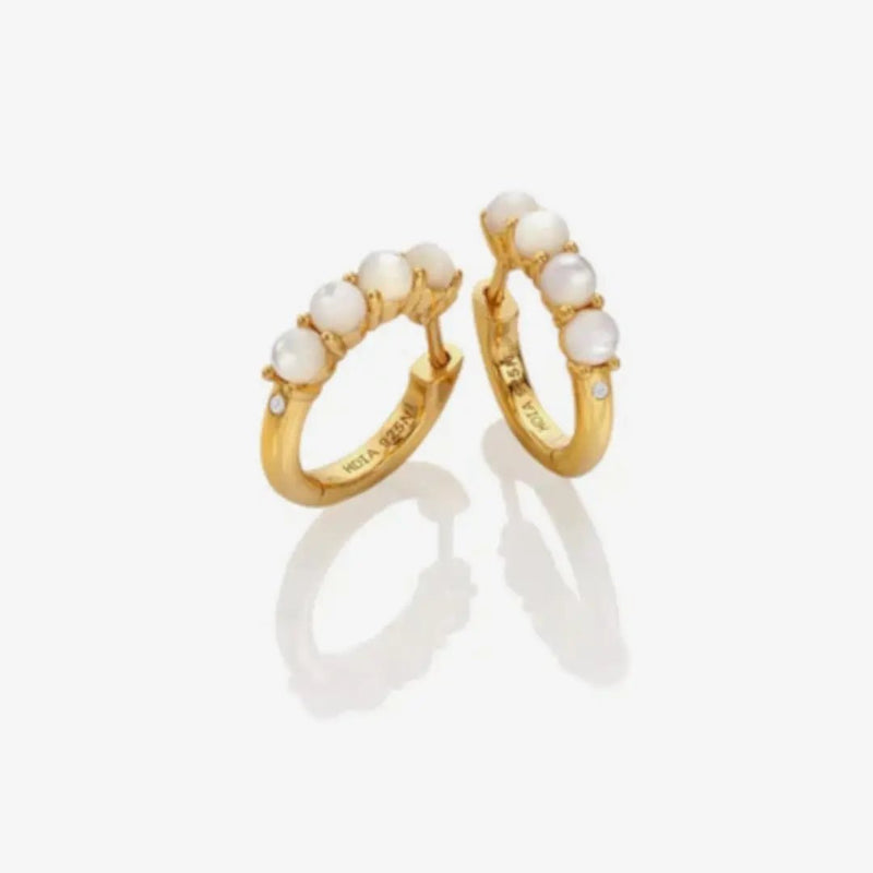 HD X JJ Calm Mother of Pearl Huggies Hot Diamonds