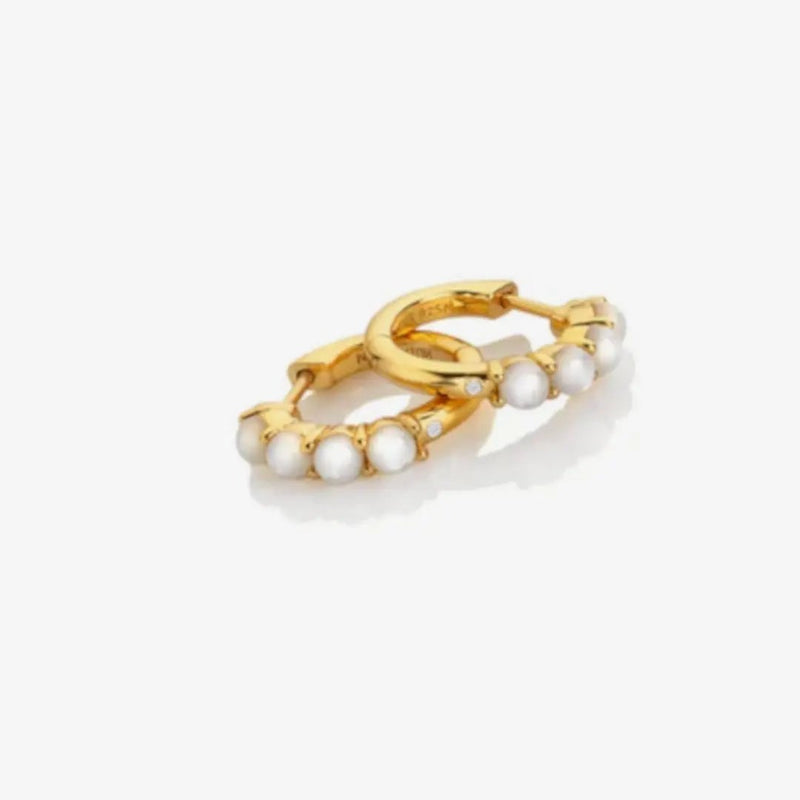 HD X JJ Calm Mother of Pearl Huggies Hot Diamonds