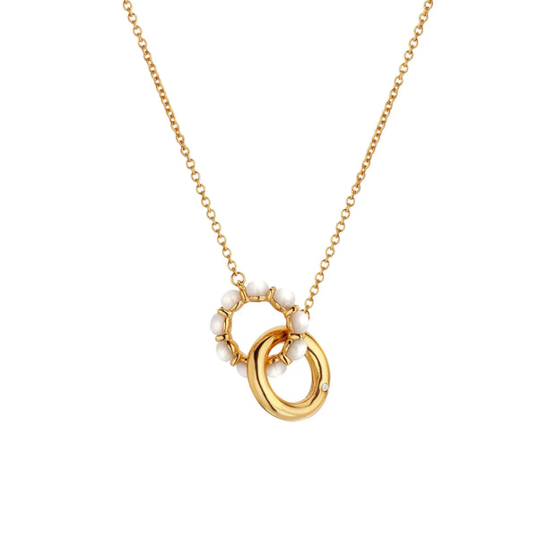 HD X JJ Calm Mother of Pearl Necklace Hot Diamonds