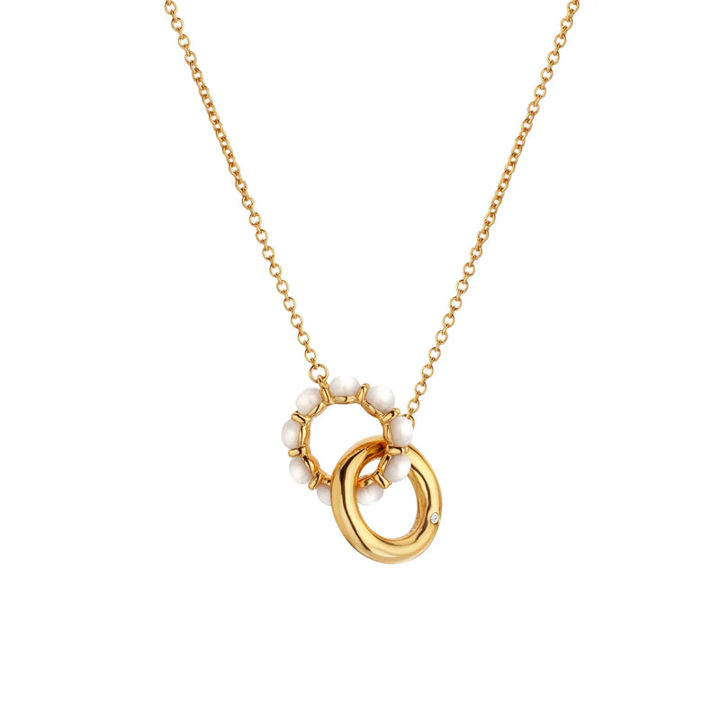 HD X JJ Calm Mother of Pearl Necklace Hot Diamonds