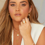 HD X JJ Calm Mother of Pearl Square Pendant HD X Golden Edit