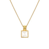 HD X JJ Calm Mother of Pearl Square Pendant HD X Golden Edit