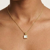 HD X JJ Calm Mother of Pearl Square Pendant