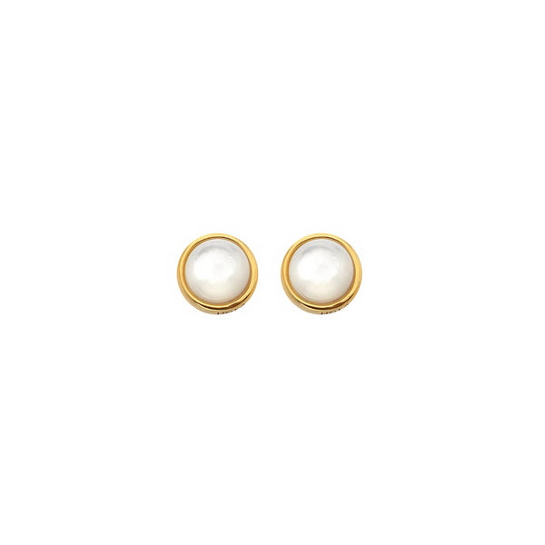HD X JJ Calm Mother of Pearl Stud Earrings HD X Golden Edit