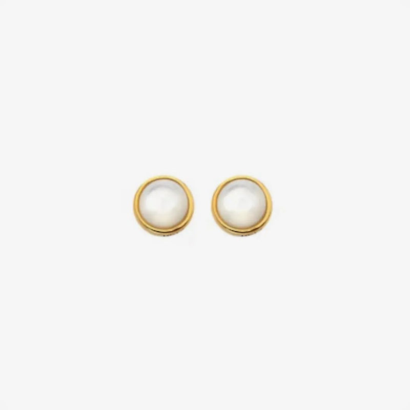 HD X JJ Calm Mother of Pearl Stud Earrings Hot Diamonds