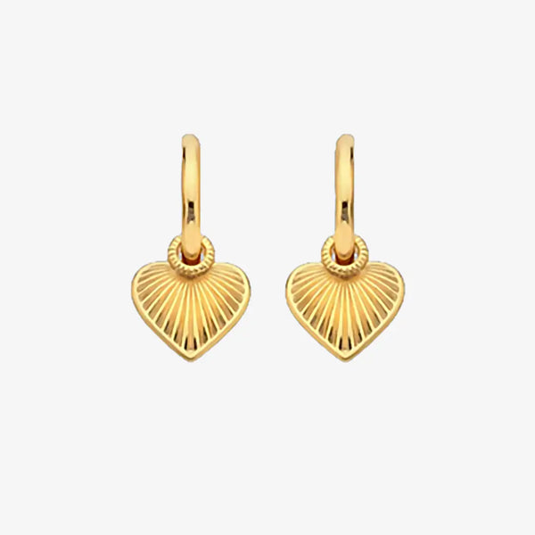 HD X JJ Essence Heart Huggie Earrings Hot Diamonds