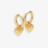 HD X JJ Essence Heart Huggie Earrings Hot Diamonds