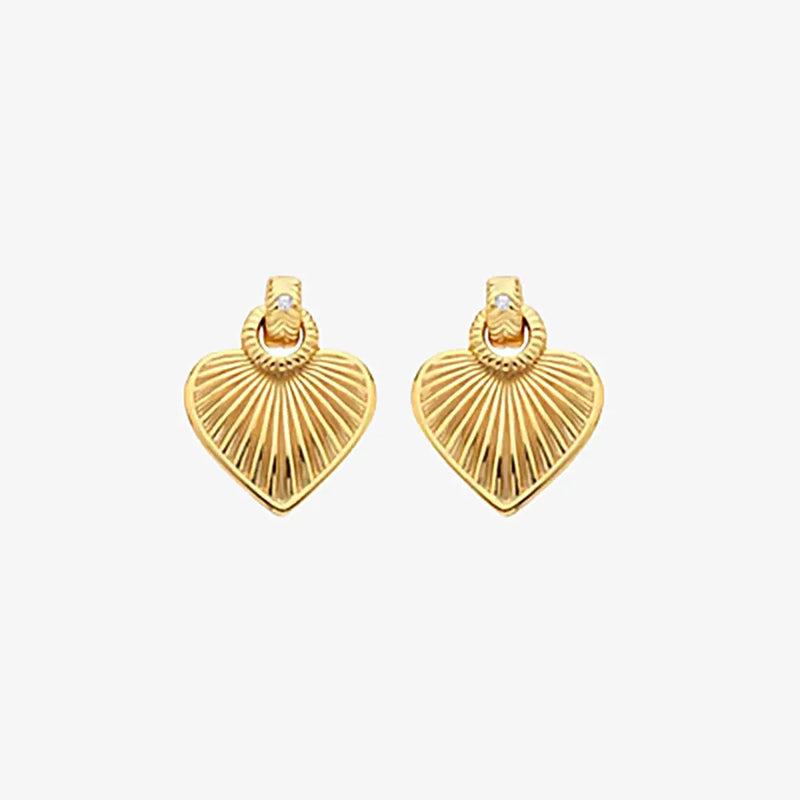 HD X JJ Essence Heart Stud Earrings Hot Diamonds