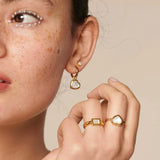 HD X JJ Heart Ring - MOP-XS HD X Golden Edit