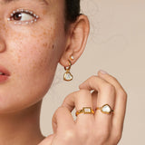 HD X JJ Heart Ring - MOP- L HD X Golden Edit