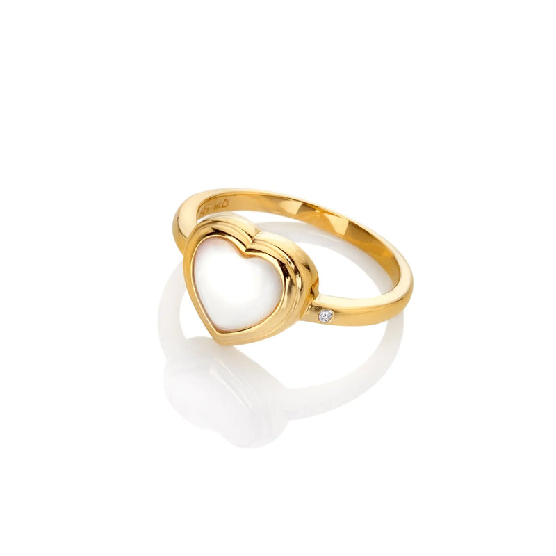 HD X JJ Heart Ring - MOP- M HD X Golden Edit