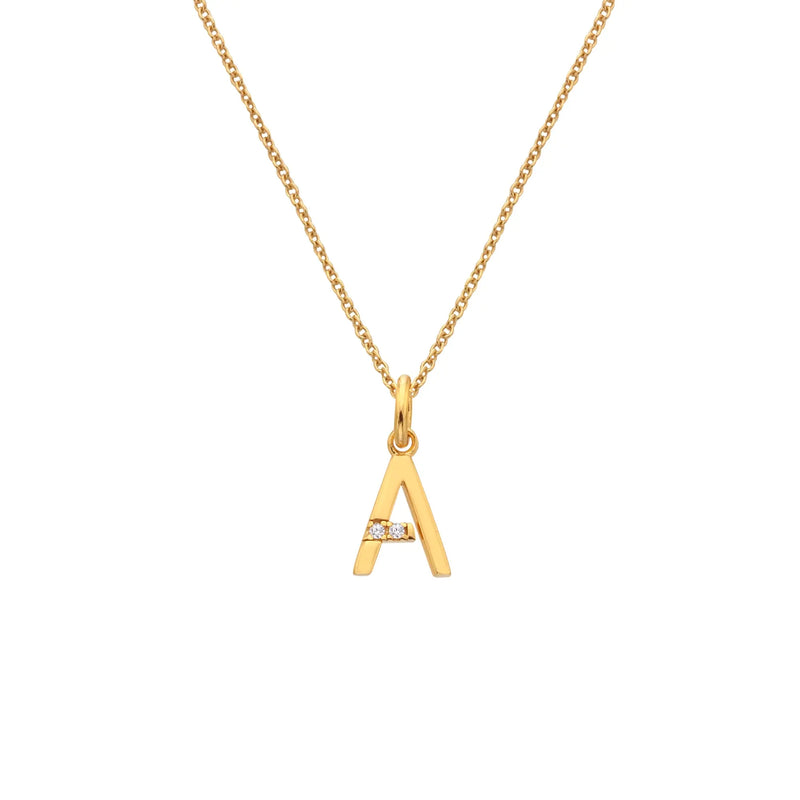 HD X JJ Letter A Pendant - Yellow Gold Plated HD X Golden Edit