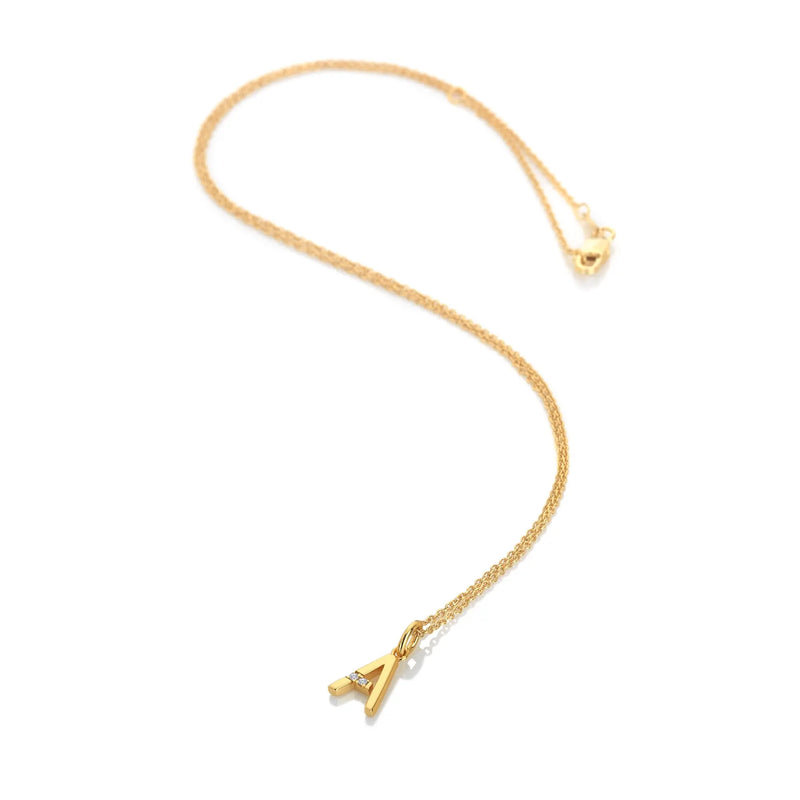 HD X JJ Letter A Pendant - Yellow Gold Plated HD X Golden Edit