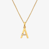 HD X JJ Letter A To Z Pendant - Yellow Gold Plated