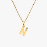 HD X JJ Letter A To Z Pendant - Yellow Gold Plated
