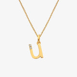 HD X JJ Letter A To Z Pendant - Yellow Gold Plated