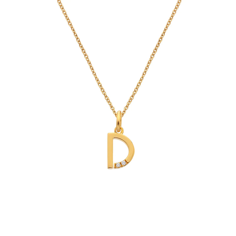 HD X JJ Letter D Pendant - Yellow Gold Plated HD X Golden Edit