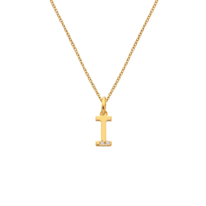 HD X JJ Letter I Pendant - Yellow Gold Plated HD X Golden Edit