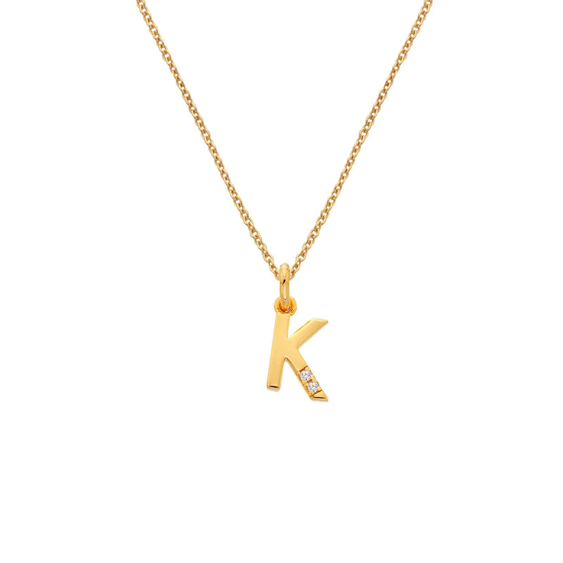 HD X JJ Letter K Pendant - Yellow Gold Plated HD X Golden Edit