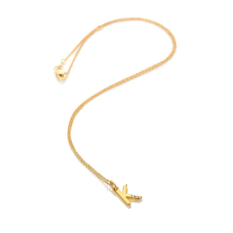 HD X JJ Letter K Pendant - Yellow Gold Plated HD X Golden Edit