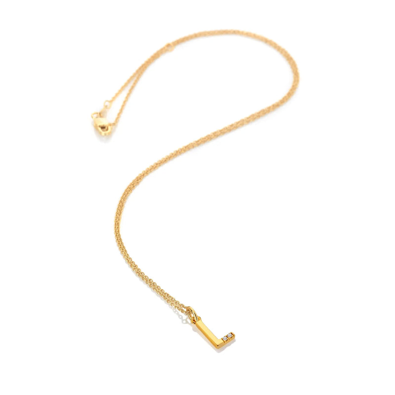 HD X JJ Letter L Pendant - Yellow Gold Plated HD X Golden Edit