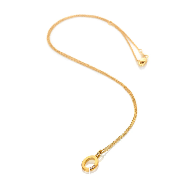 HD X JJ Letter O Pendant - Yellow Gold Plated HD X Golden Edit