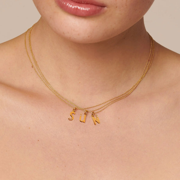 HD X JJ Letter S Pendant - Yellow Gold Plated HD X Golden Edit