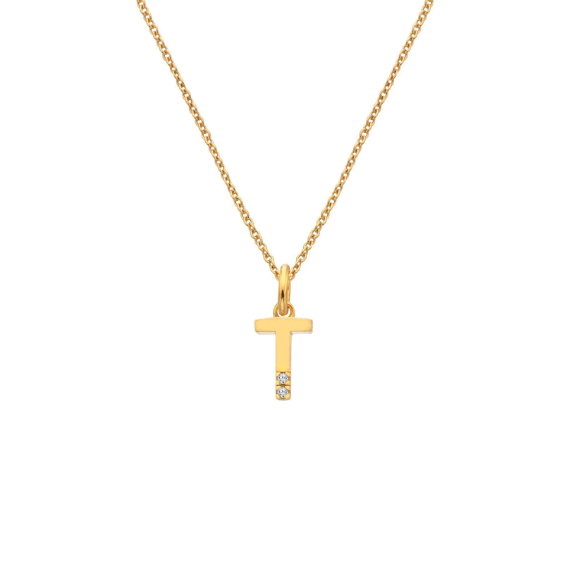 HD X JJ Letter T Pendant - Yellow Gold Plated HD X Golden Edit
