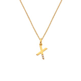 HD X JJ Letter X Pendant - Yellow Gold Plated HD X Golden Edit