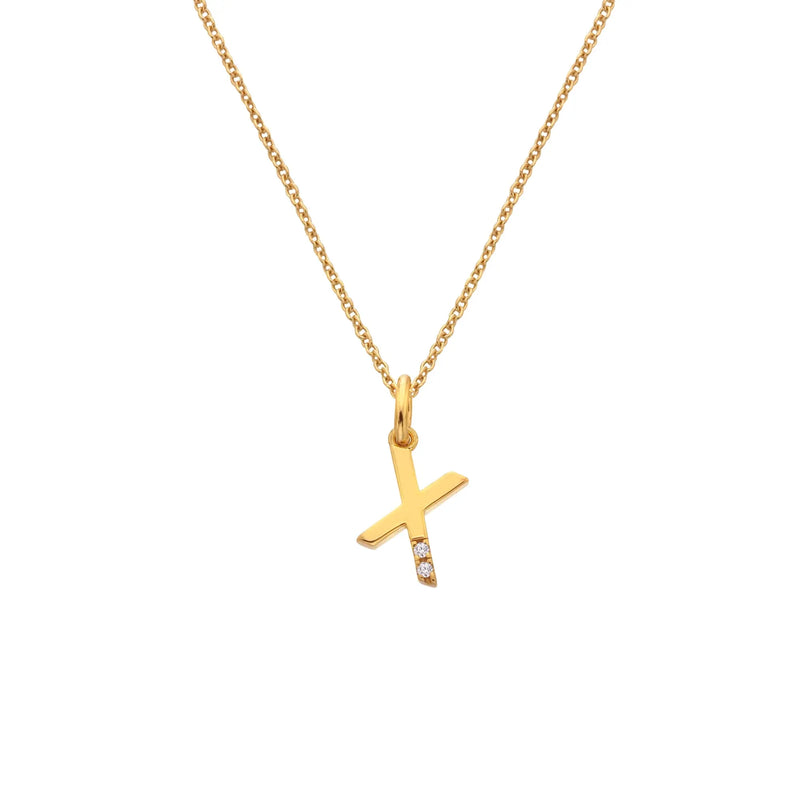 HD X JJ Letter X Pendant - Yellow Gold Plated HD X Golden Edit