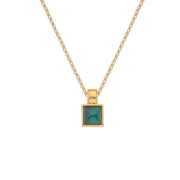 HD X JJ Revive Malachite Square Pendant HD X Golden Edit