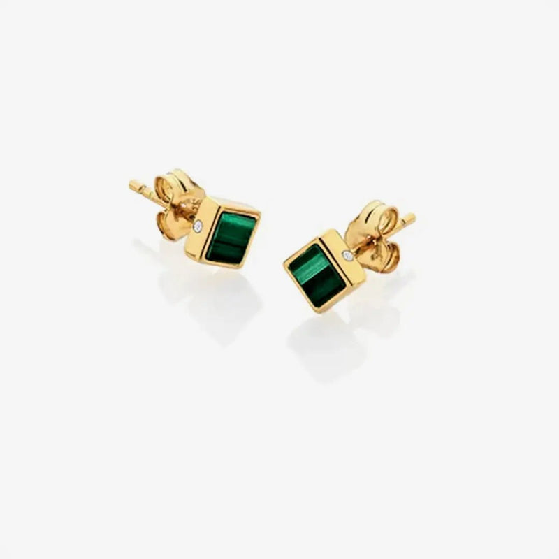 HD X JJ Revive Square Stud Earrings Hot Diamonds