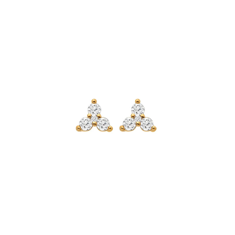 HD X JJ White Topaz Stud Earrings HD X Golden Edit