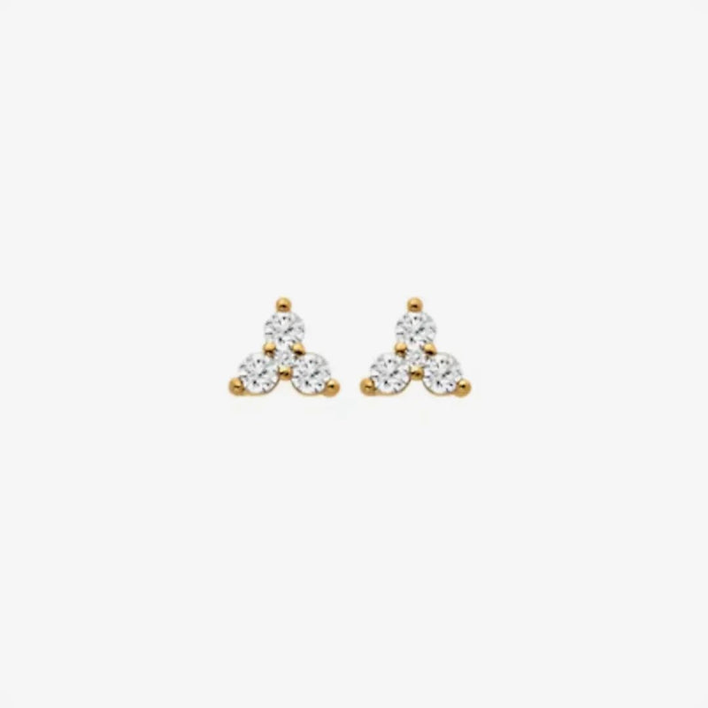 HD X JJ White Topaz Stud Earrings Hot Diamonds