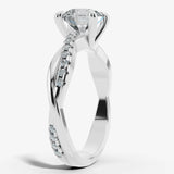 "Halena" Round Cut 2 Carat diamond Shoulder Engagement Ring HEERA DIAMONDS