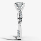 "Halena" Round Cut 2 Carat diamond Shoulder Engagement Ring HEERA DIAMONDS