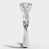 "Halena" Round Cut 2 Carat diamond Shoulder Platinum Engagement Ring DSRB31 HEERA DIAMONDS