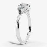 "Harper" Three Stone Round Brilliant Cut Diamond Trilogy Engagement Ring 3SRB51 HEERA DIAMONDS
