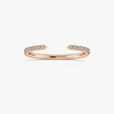 "Harra" Open Design 0.50ct Diamond Half Eternity Ring ET8