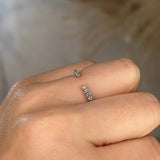 "Harra" Open Design Diamond Half Eternity Ring ET8 - HEERA DIAMONDS