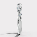 "Helene" Bubble Wave Shaped Round Brilliant 0.50ct Diamonds Eternity Ring ET50