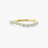 "Helene" Bubble Wave Shaped Round Brilliant 0.50ct Diamonds Eternity Ring ET50