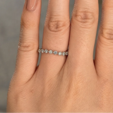 "Helene" Bubble Wave Shaped Round Brilliant 0.50ct Diamonds Eternity Ring ET50