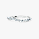 "Helene" Bubble Wave Shaped Round Brilliant 0.50ct Diamonds Eternity Ring ET50