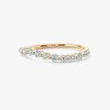 "Helene" Bubble Wave Shaped Round Brilliant 0.50ct Diamonds Eternity Ring ET50