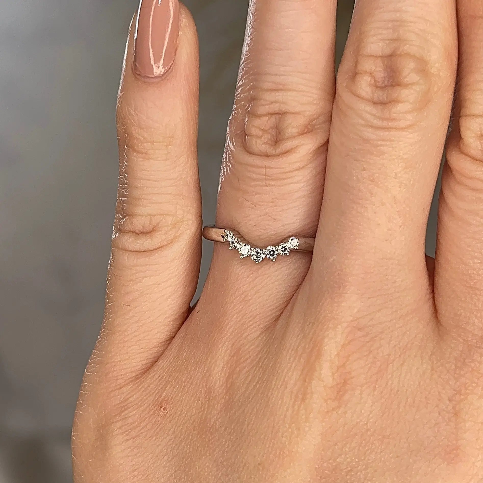 Eternity Ring U Shaped Ring Band FAY Emerald Cut Lab Grown Diamond