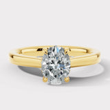 "Honor" 2 Carat Hidden Under Halo Oval Cut Diamond Yellow Gold Engagement Ring UHOC15 HEERA DIAMONDS